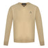 Aquascutum A Logo Beige V Neck Jumper 2036 900201